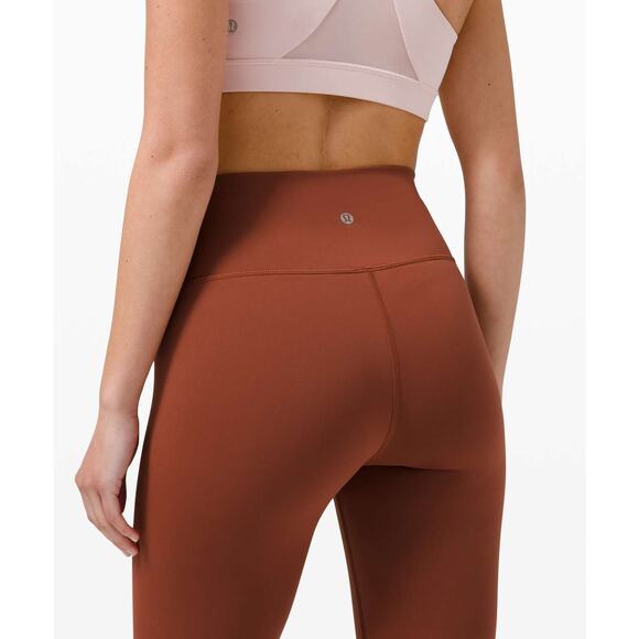 Lululemon Wunder Train High-Rise Tight 25" Size 0 EUC Dark Terracotta - Picture 4 of 8